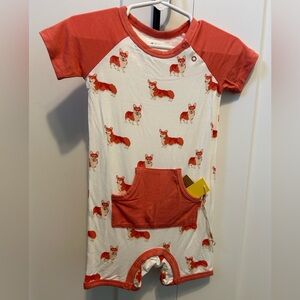 Kyte BABY Shortall - Corgi print - NEW w/ TAGS